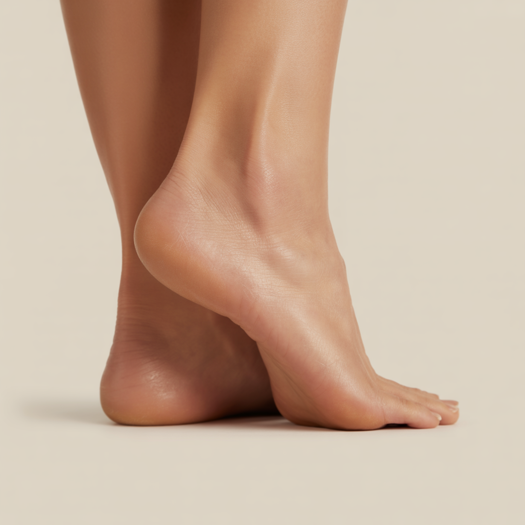 Talones suaves después de usar taloneras terapéuticas